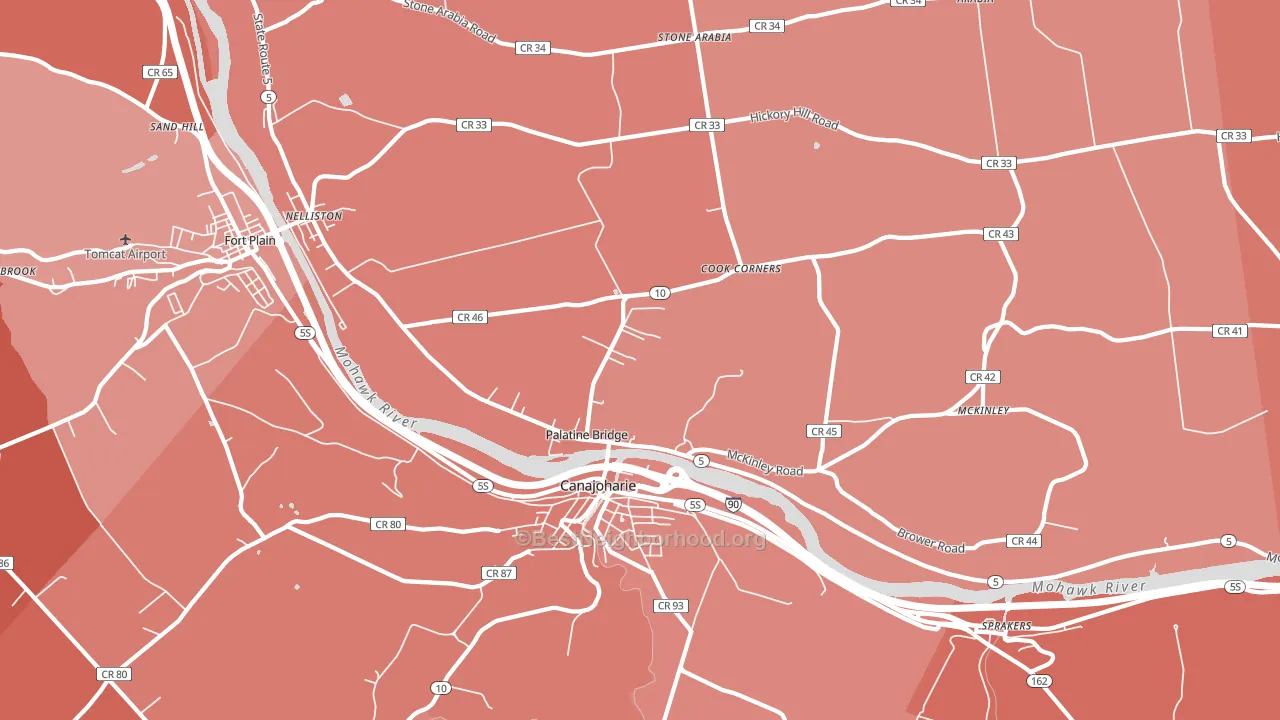13428, NY block-group political-lean map