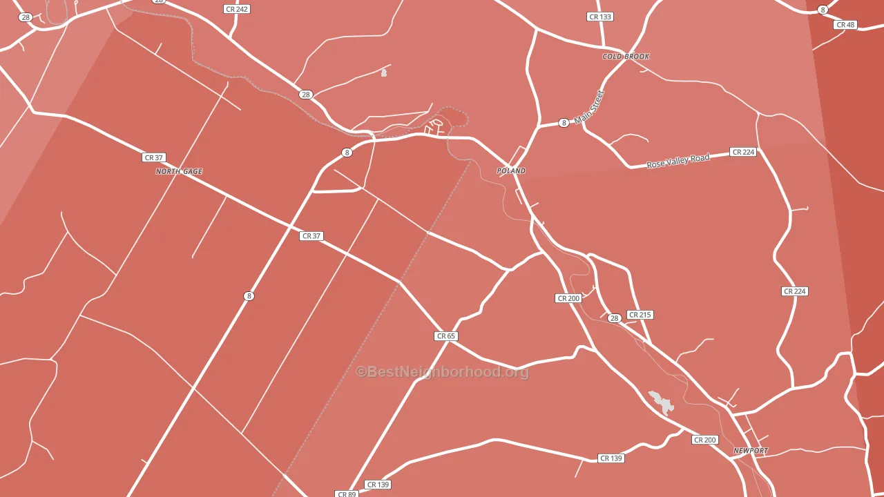 13431, NY block-group political-lean map