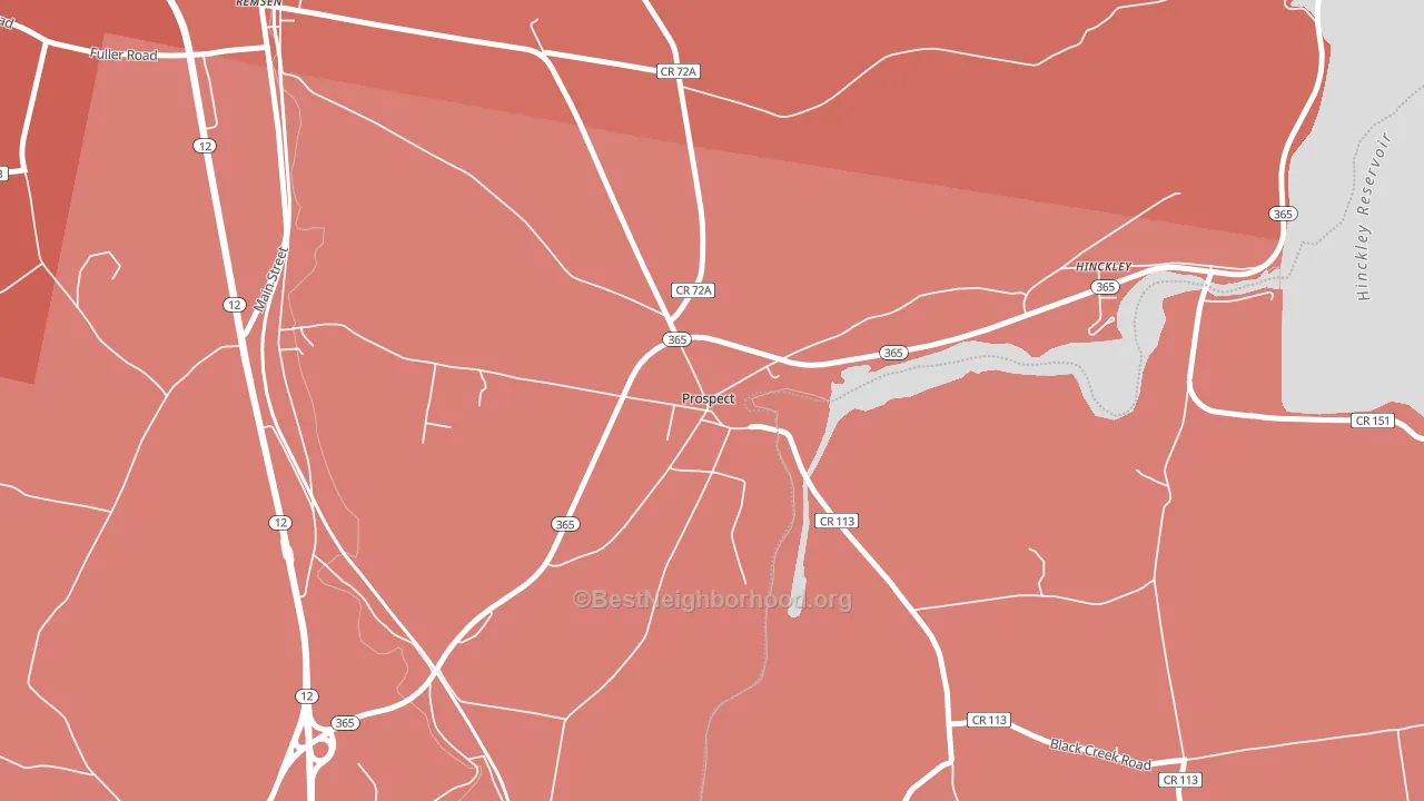 13435, NY block-group political-lean map