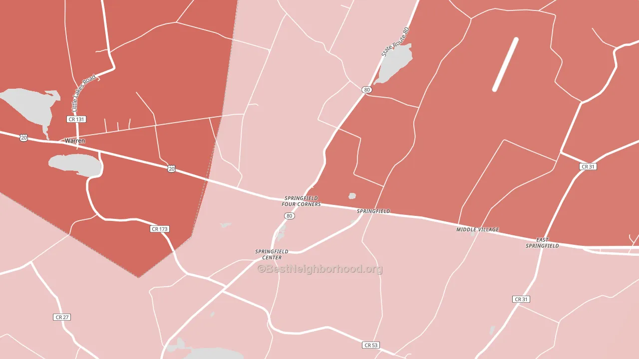 13468, NY block-group political-lean map