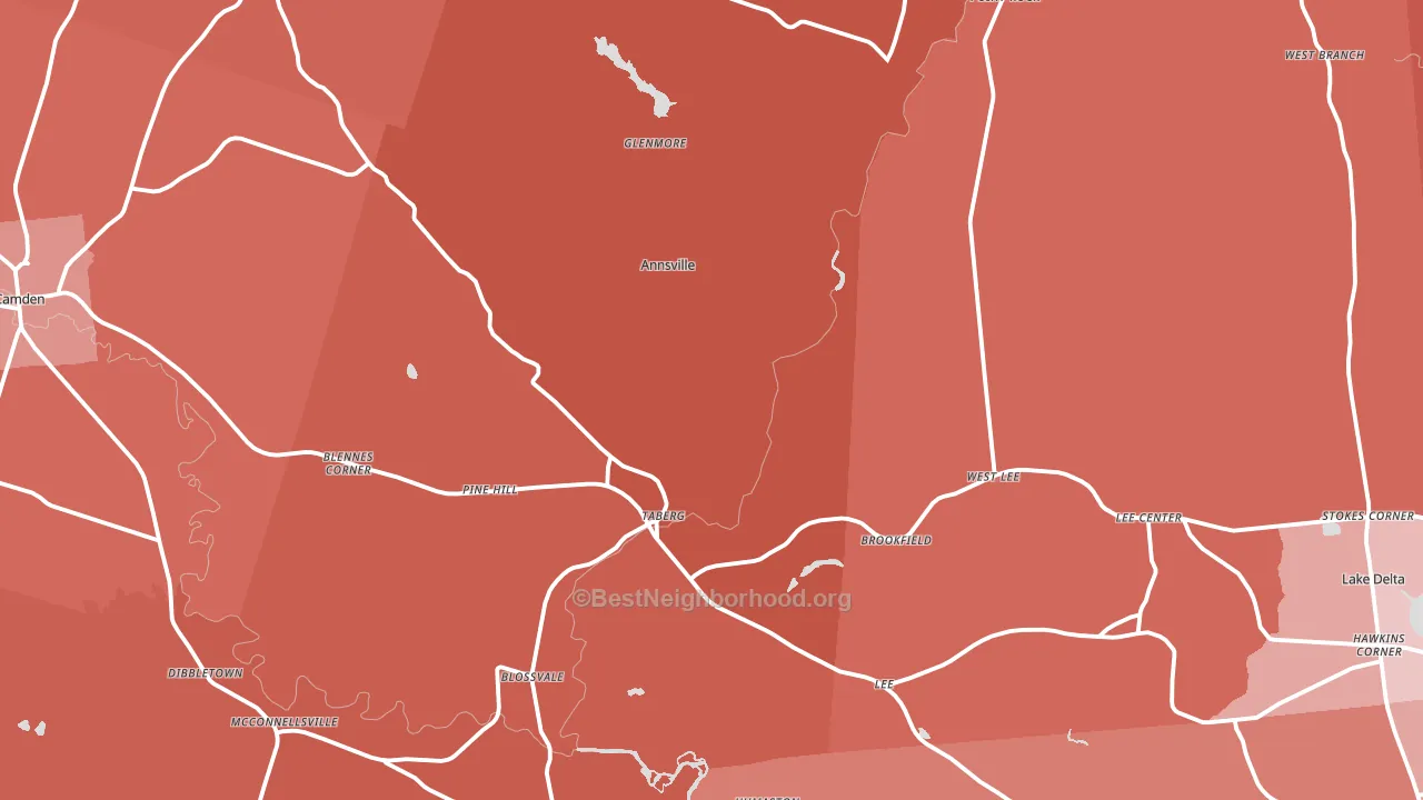 13471, NY block-group political-lean map