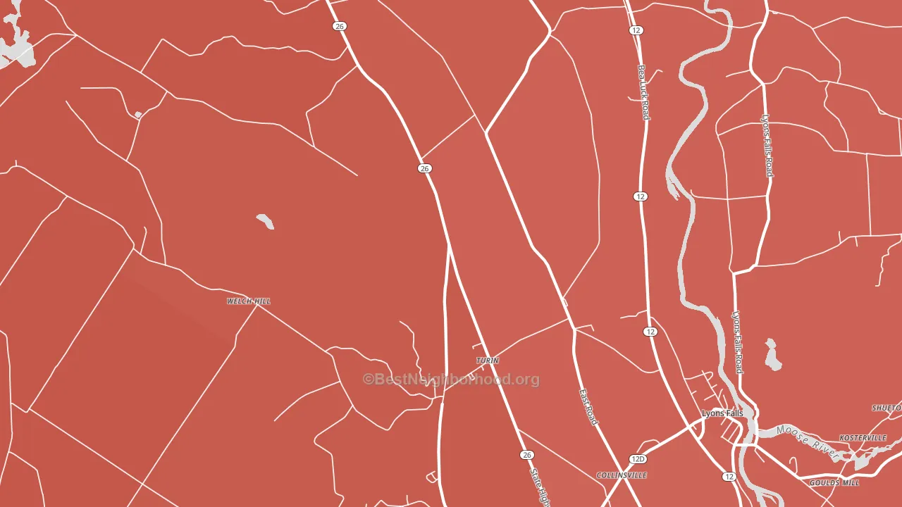 13473, NY block-group political-lean map