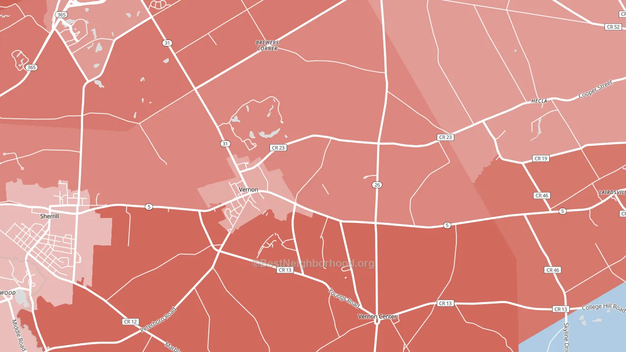 13476, NY block-group political-lean map