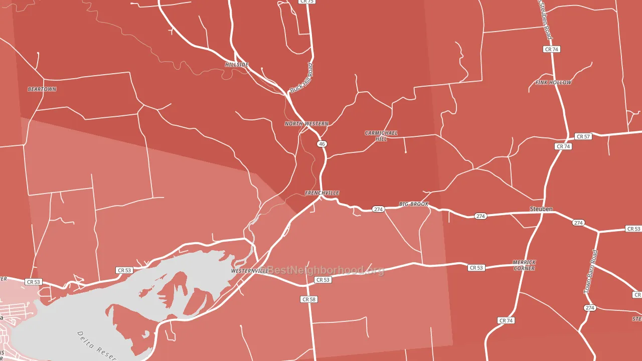 13486, NY block-group political-lean map