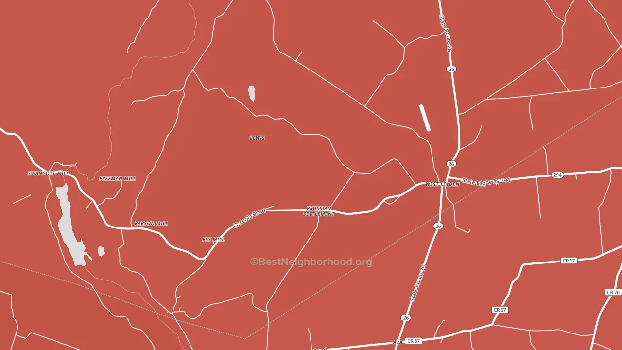 13489, NY block-group political-lean map