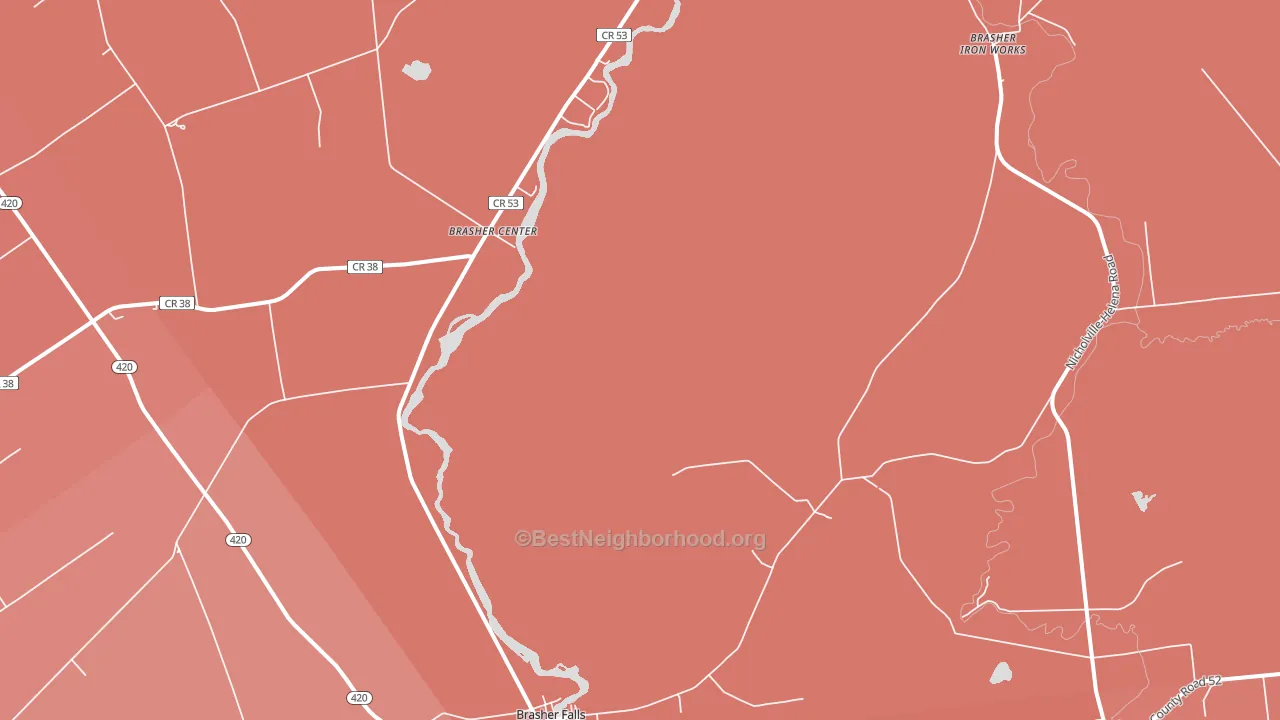 13613, NY block-group political-lean map