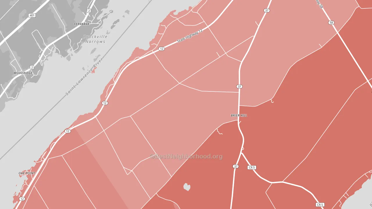 13614, NY block-group political-lean map