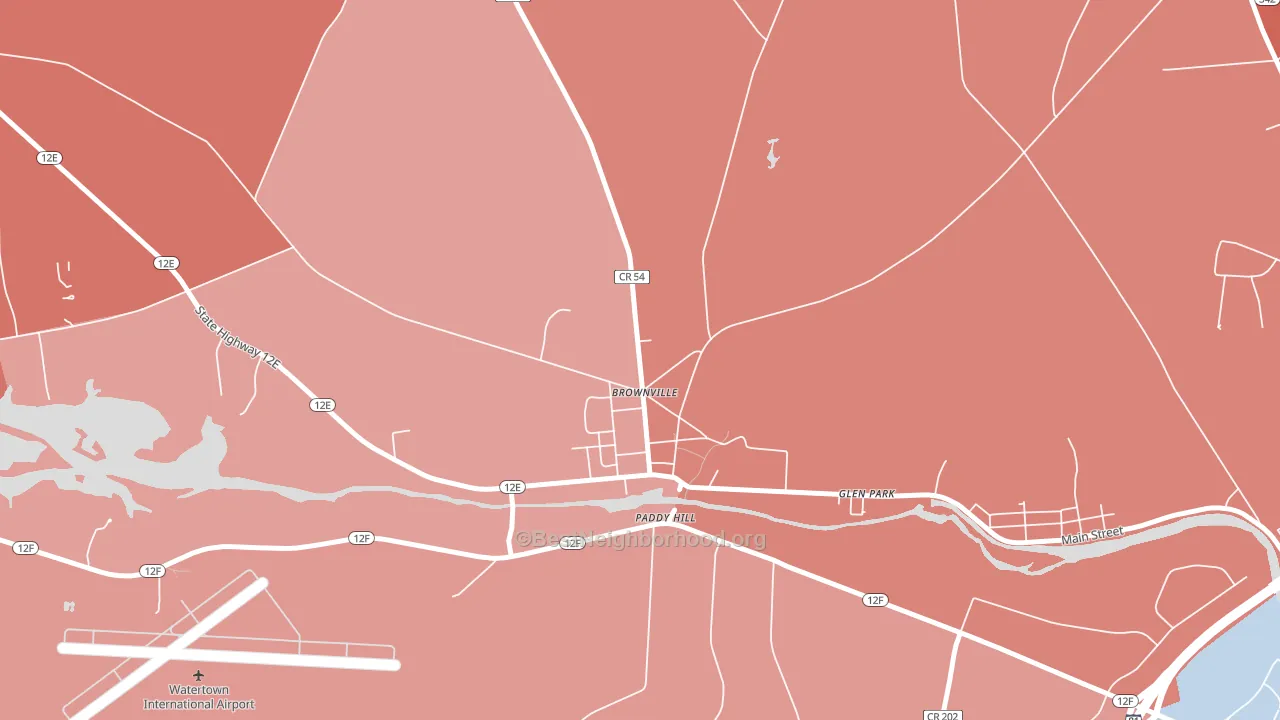 13615, NY block-group political-lean map