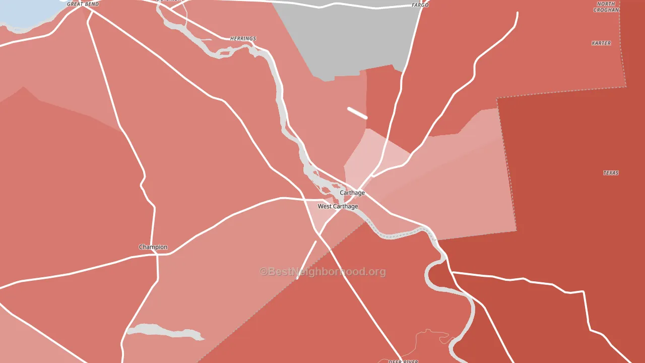 13619, NY block-group political-lean map
