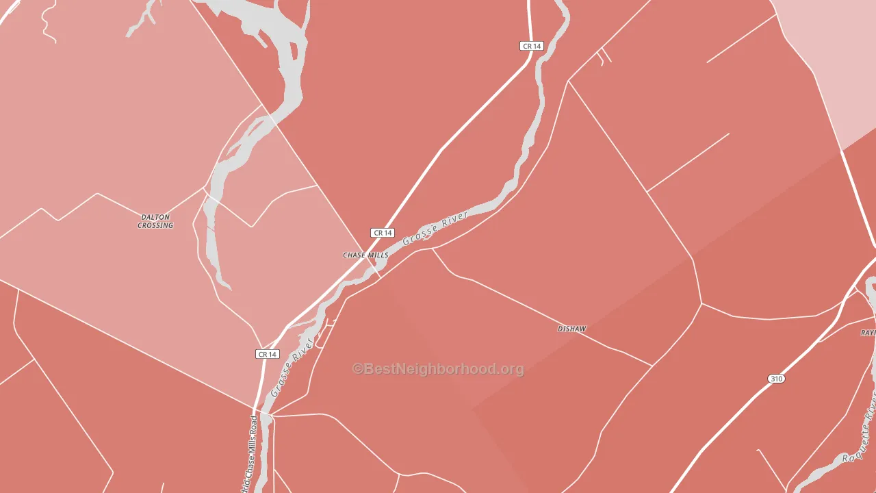 13621, NY block-group political-lean map