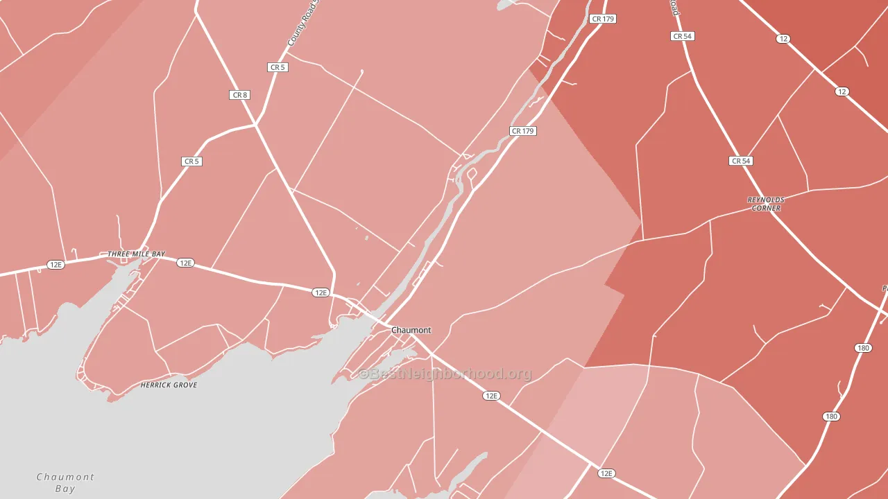 13622, NY block-group political-lean map