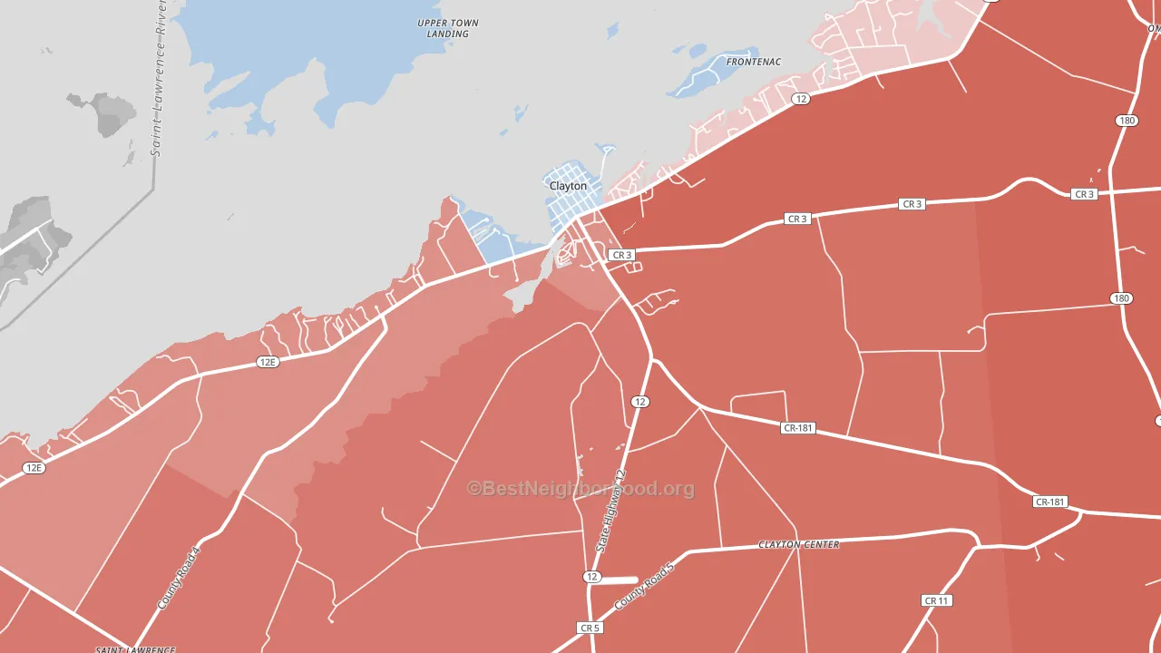 13624, NY block-group political-lean map