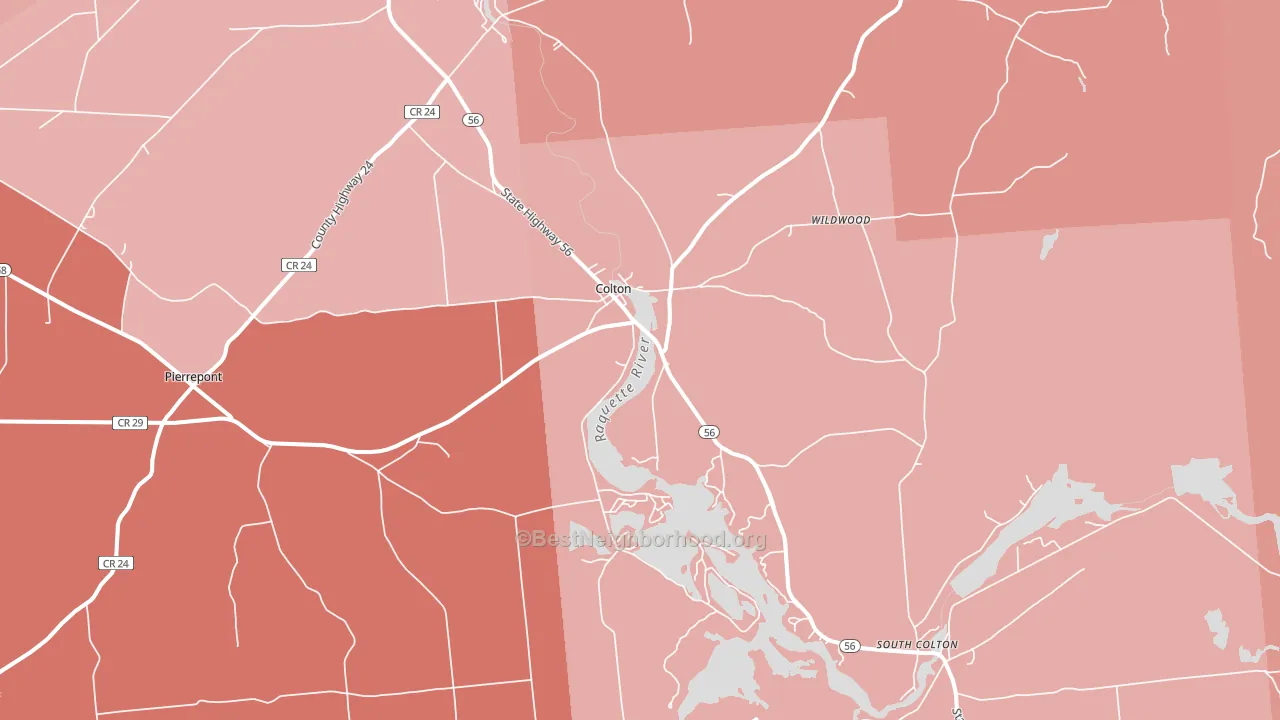 13625, NY block-group political-lean map