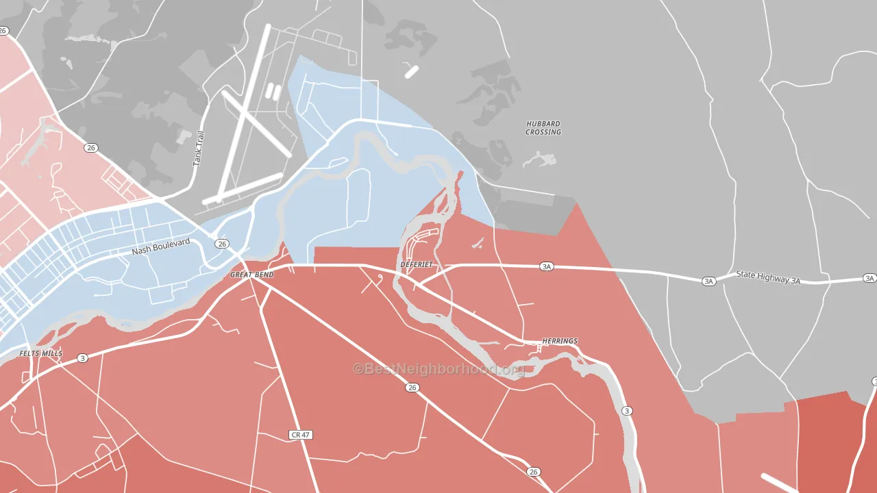 13628, NY block-group political-lean map
