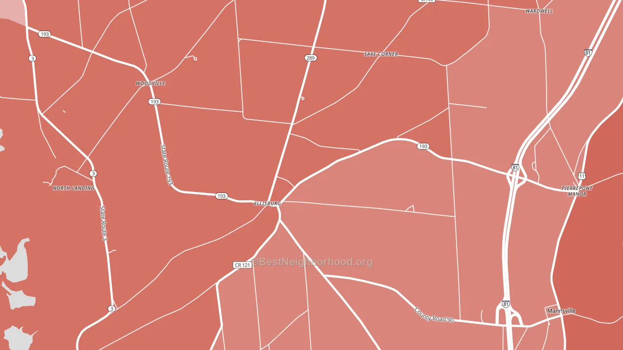 13636, NY block-group political-lean map