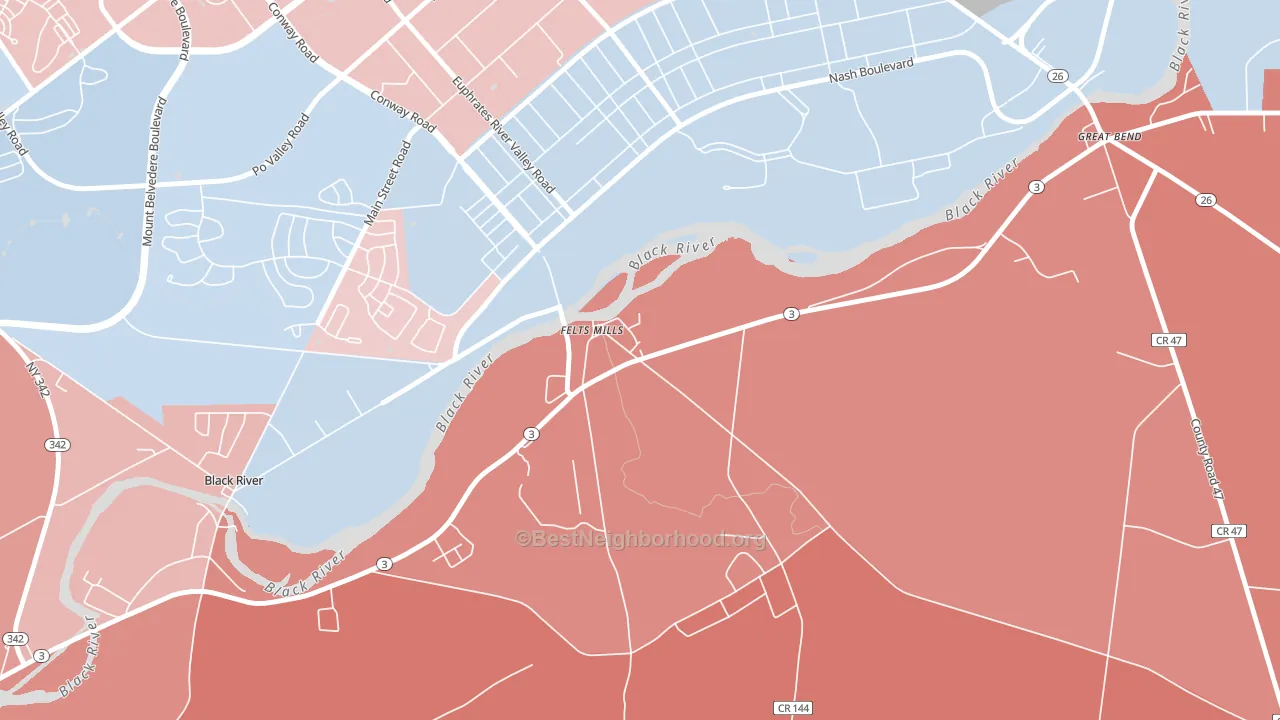 13638, NY block-group political-lean map