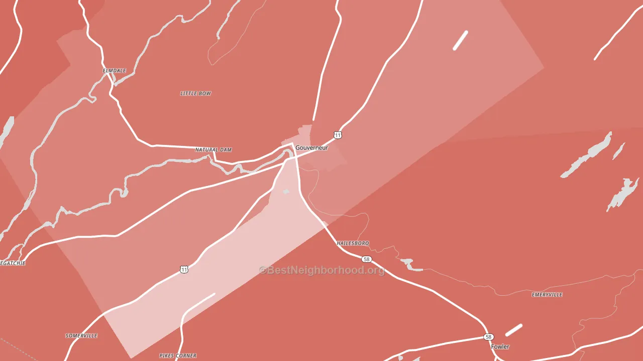 13642, NY block-group political-lean map