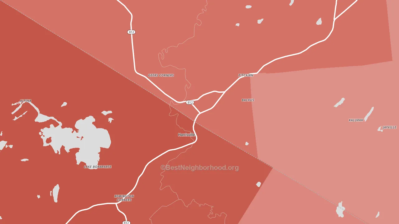 13648, NY block-group political-lean map