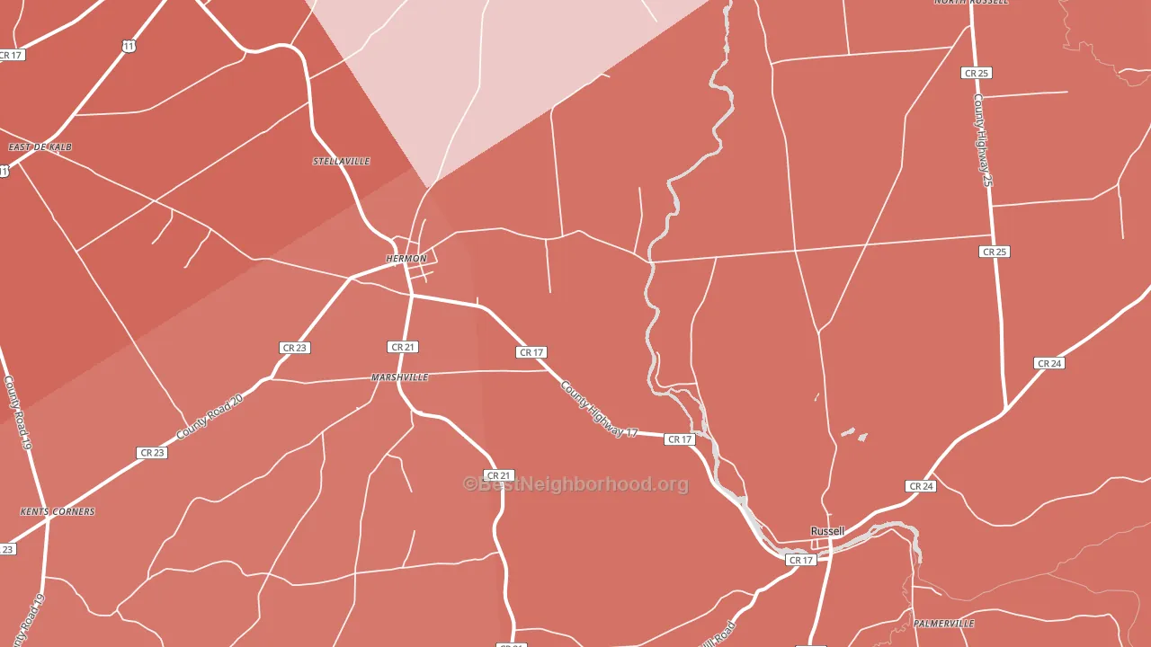 13652, NY block-group political-lean map