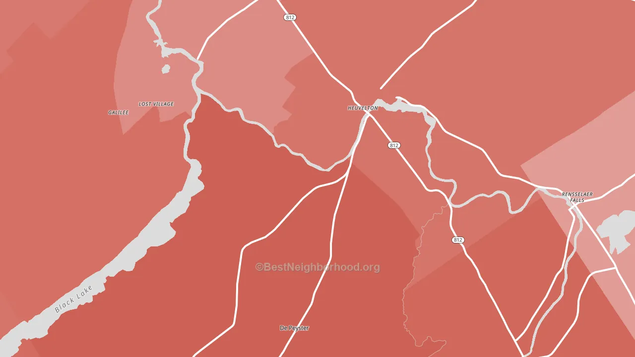13654, NY block-group political-lean map