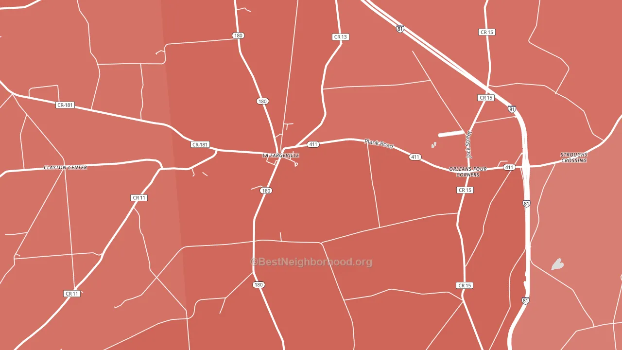 13656, NY block-group political-lean map