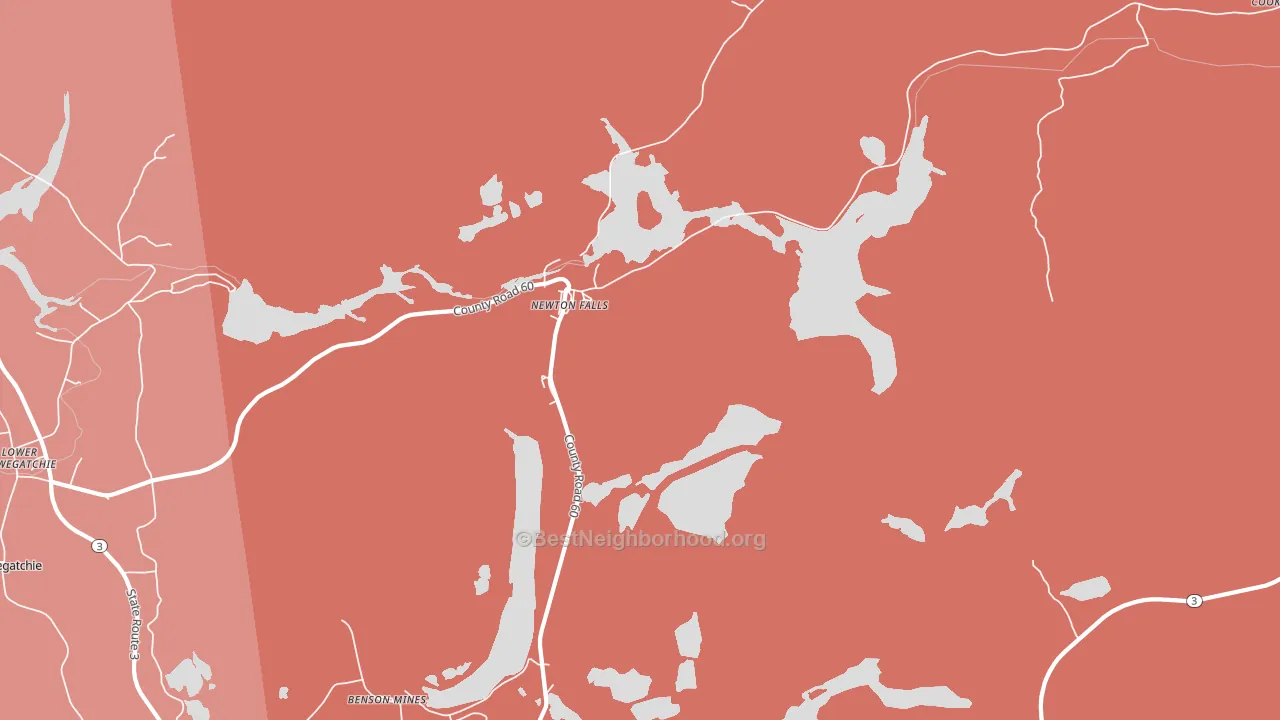 13666, NY block-group political-lean map