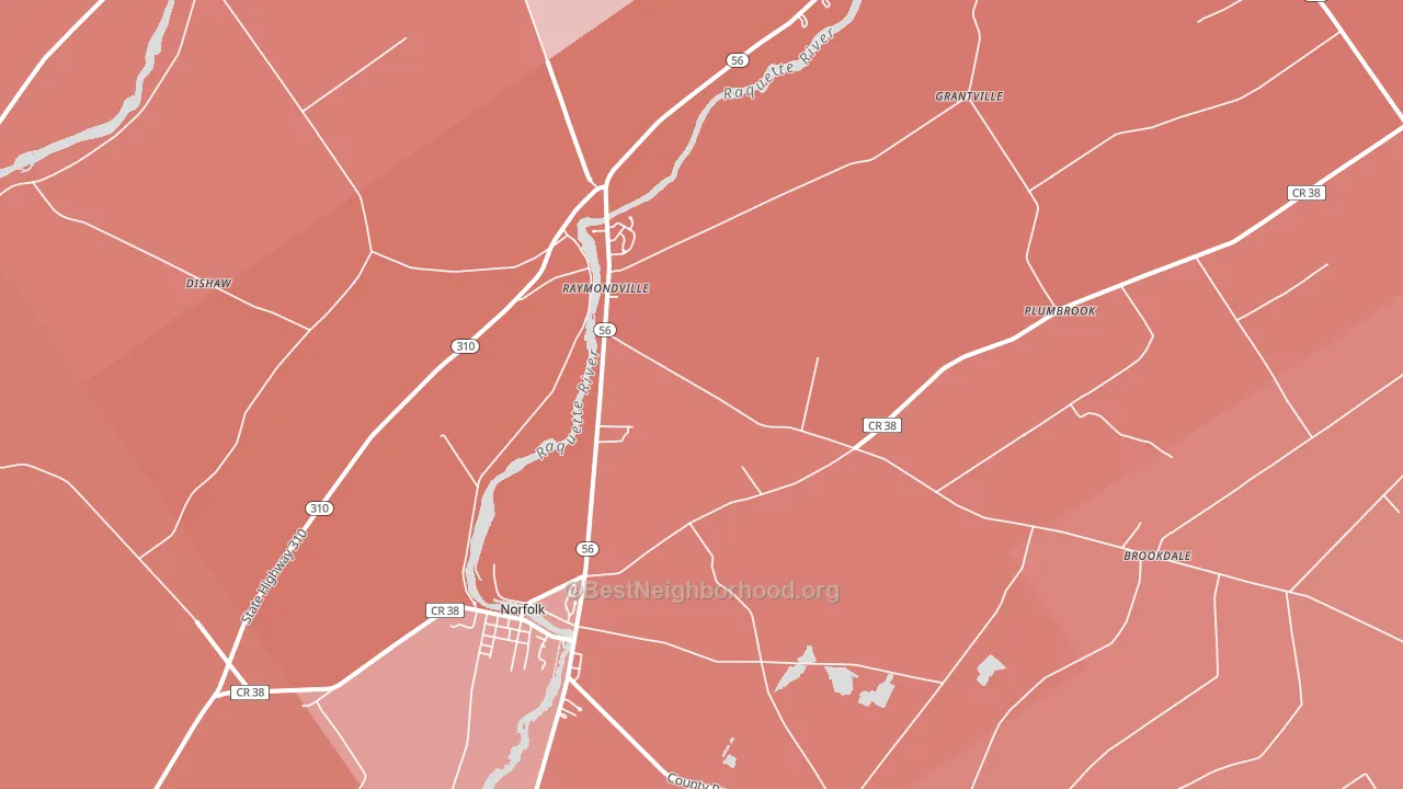 13667, NY block-group political-lean map