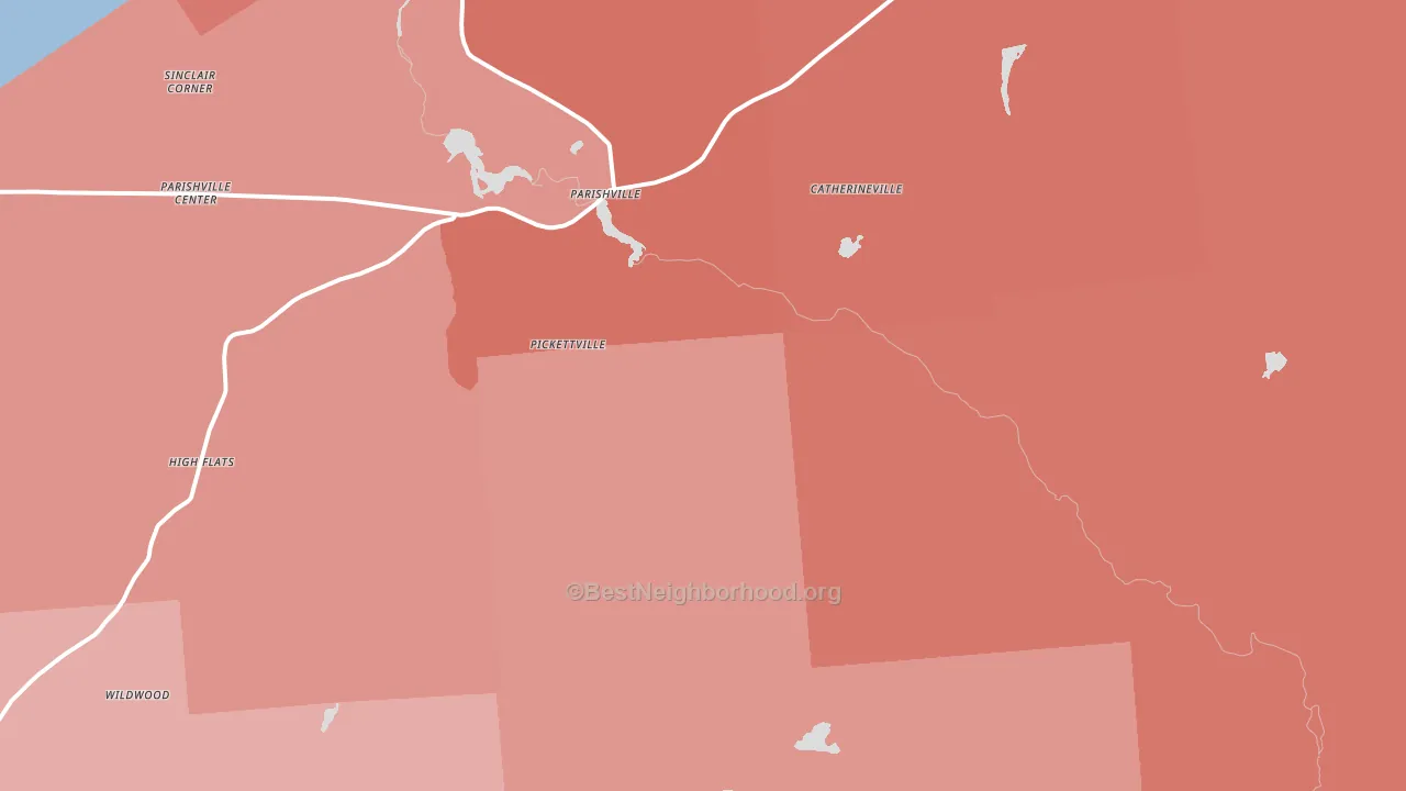 13672, NY block-group political-lean map