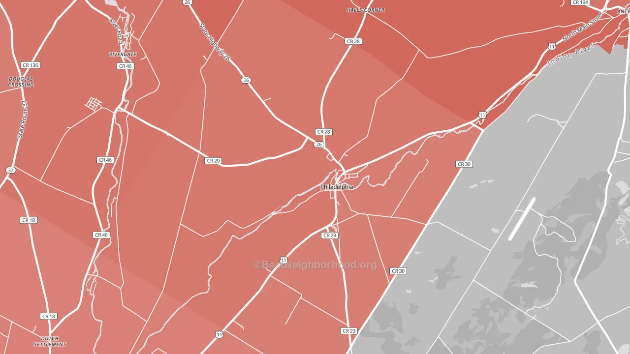 13673, NY block-group political-lean map