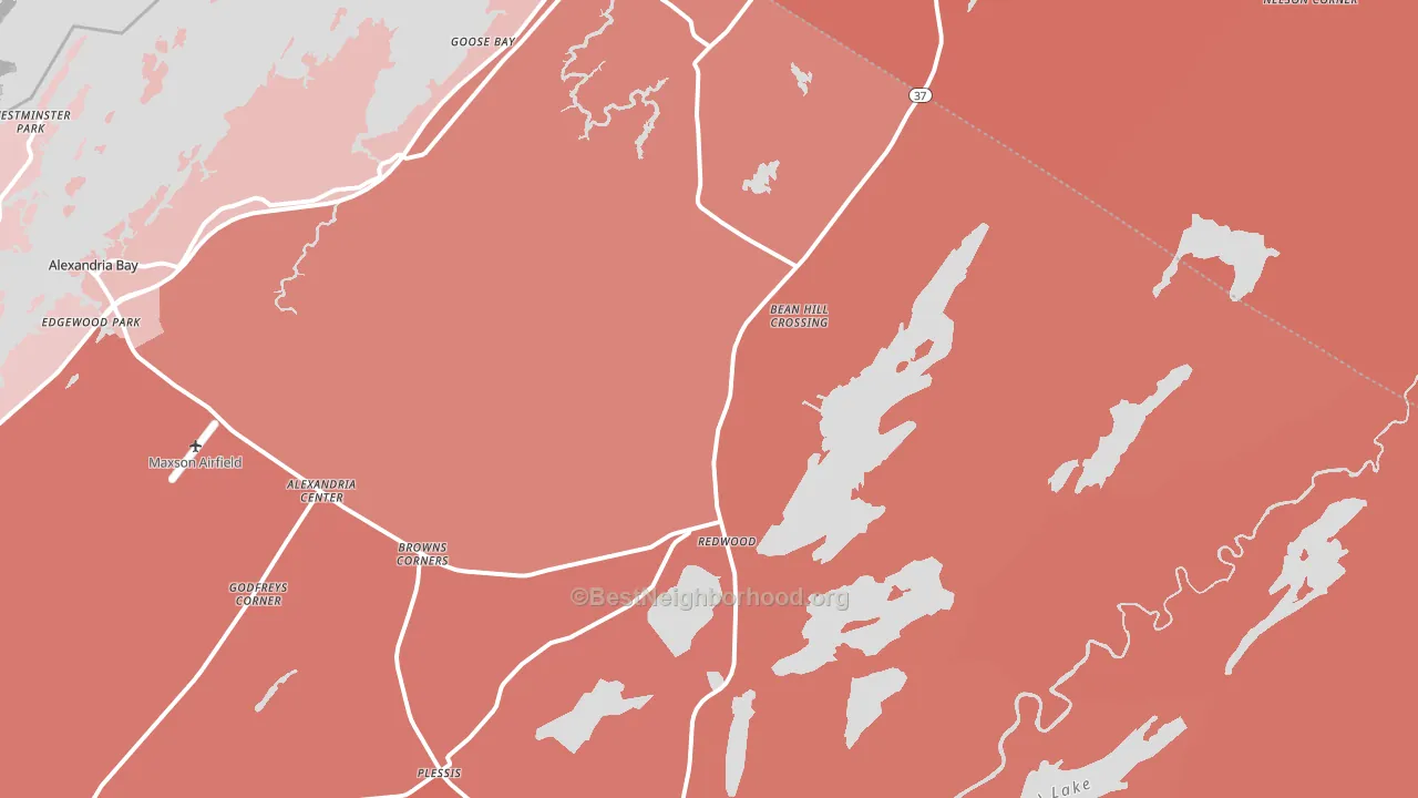 13679, NY block-group political-lean map