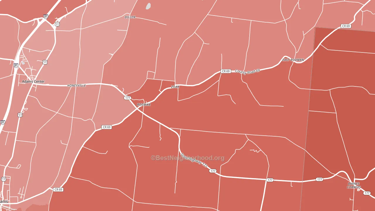 13682, NY block-group political-lean map