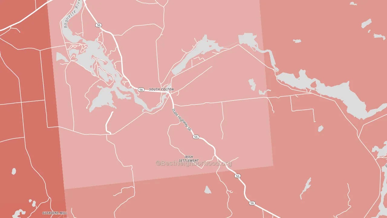 13687, NY block-group political-lean map
