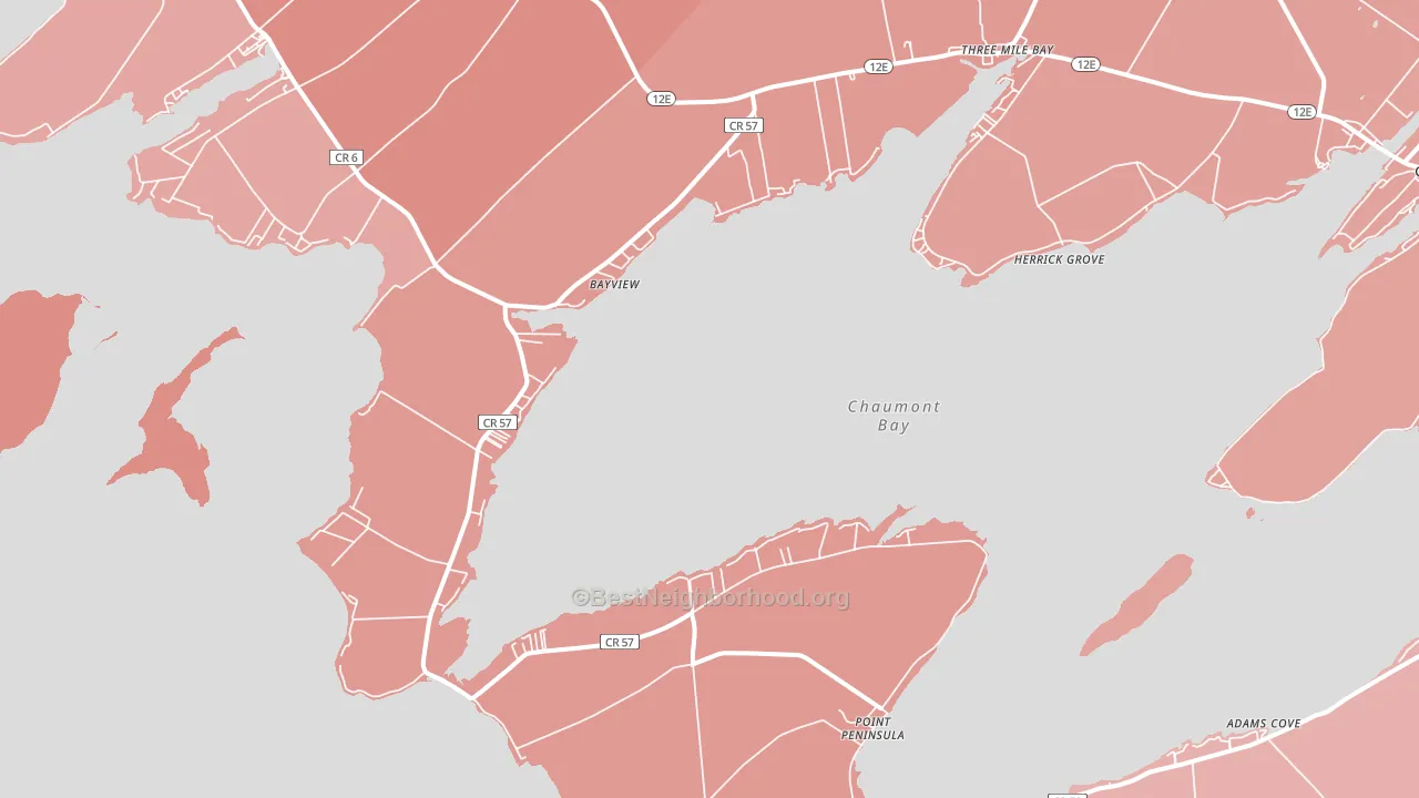 13693, NY block-group political-lean map