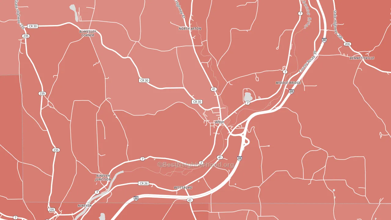 13730, NY block-group political-lean map