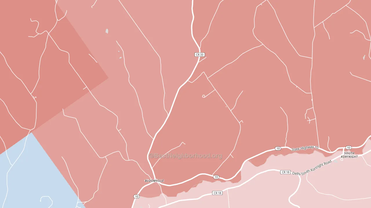 13739, NY block-group political-lean map