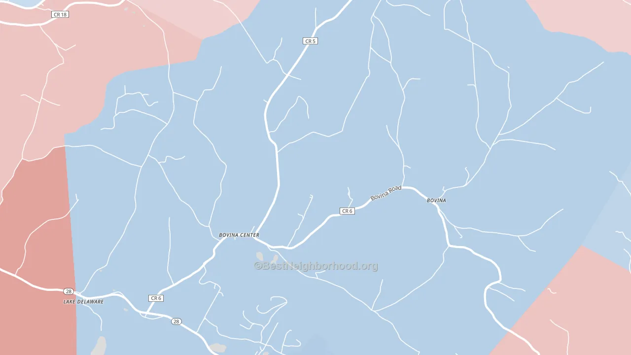 13740, NY block-group political-lean map