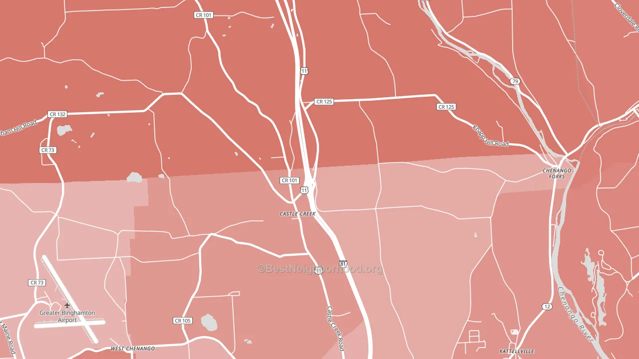 13744, NY block-group political-lean map