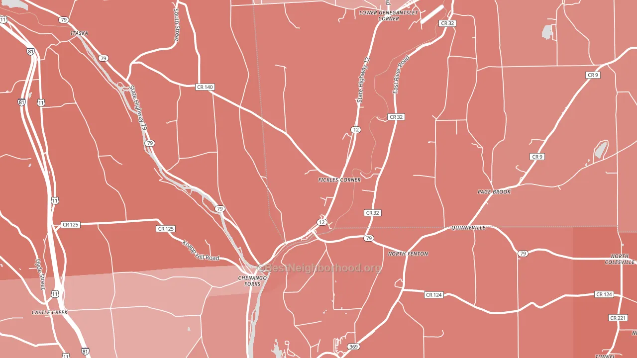 13746, NY block-group political-lean map