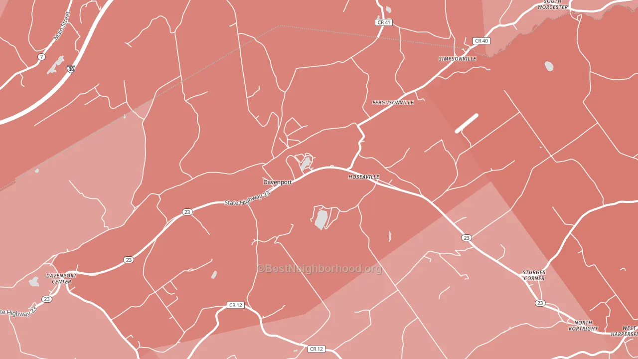 13750, NY block-group political-lean map