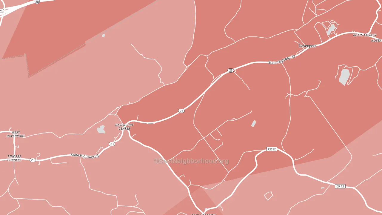 13751, NY block-group political-lean map