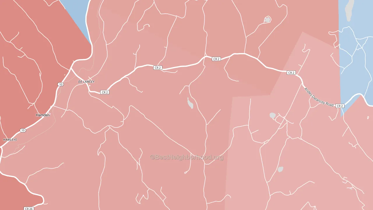 13752, NY block-group political-lean map