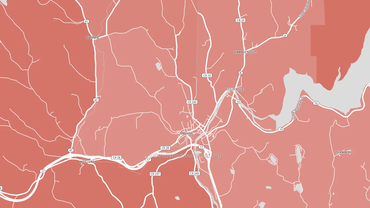 13754, NY block-group political-lean map
