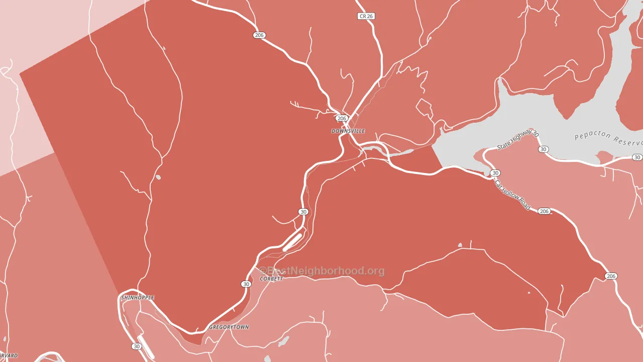 13755, NY block-group political-lean map