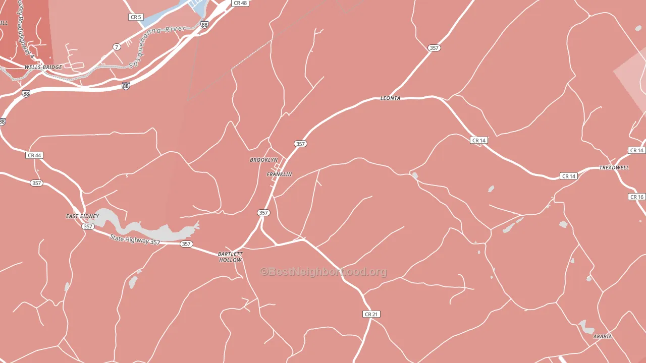 13775, NY block-group political-lean map