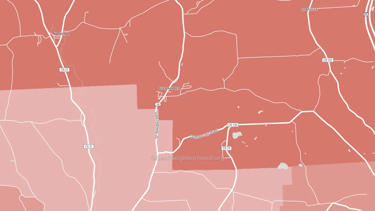 13777, NY block-group political-lean map
