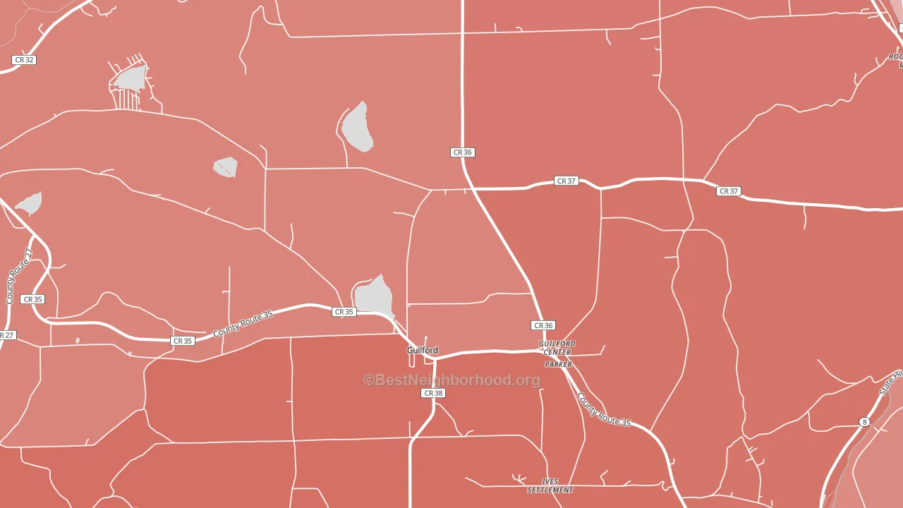 13780, NY block-group political-lean map