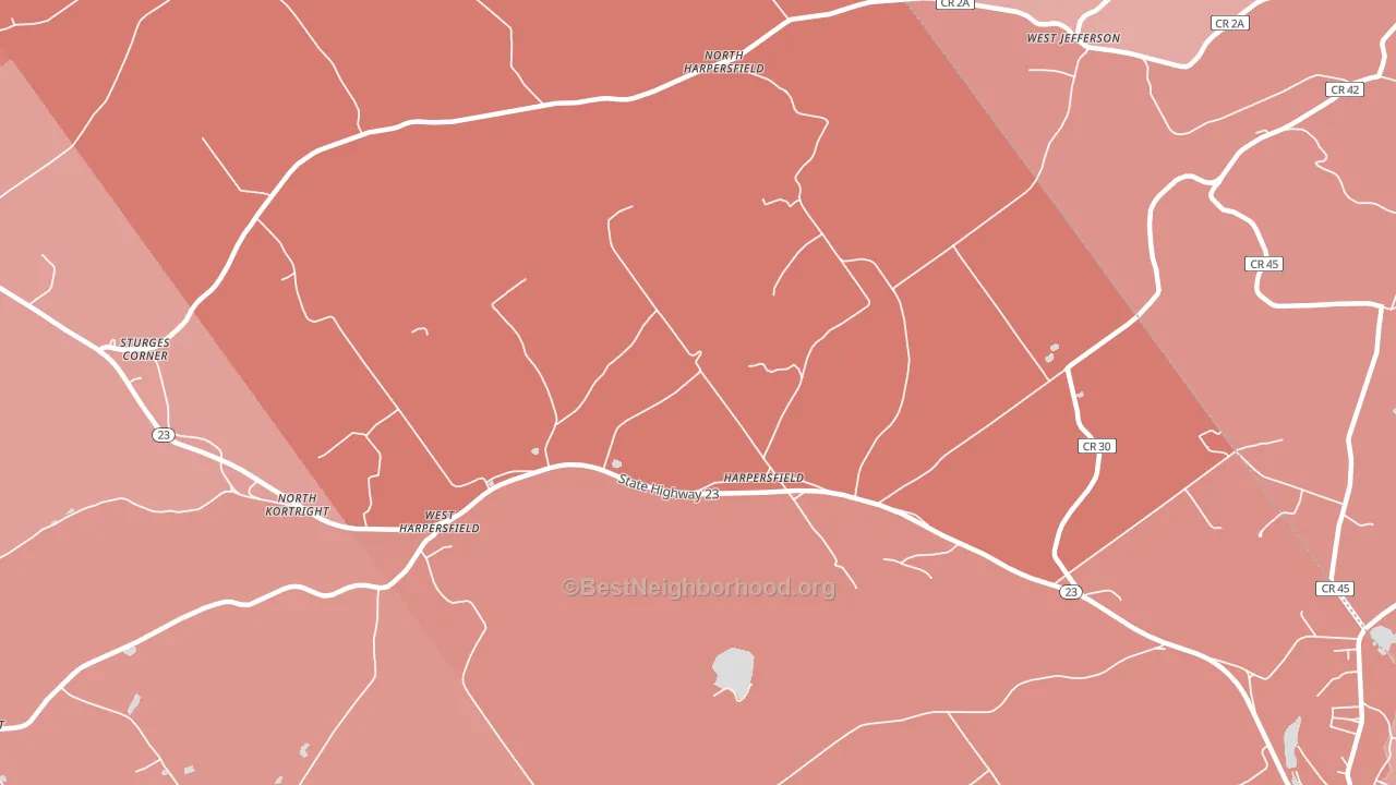 13786, NY block-group political-lean map