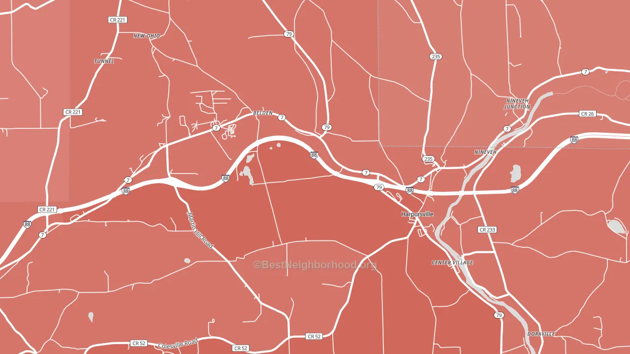 13787, NY block-group political-lean map