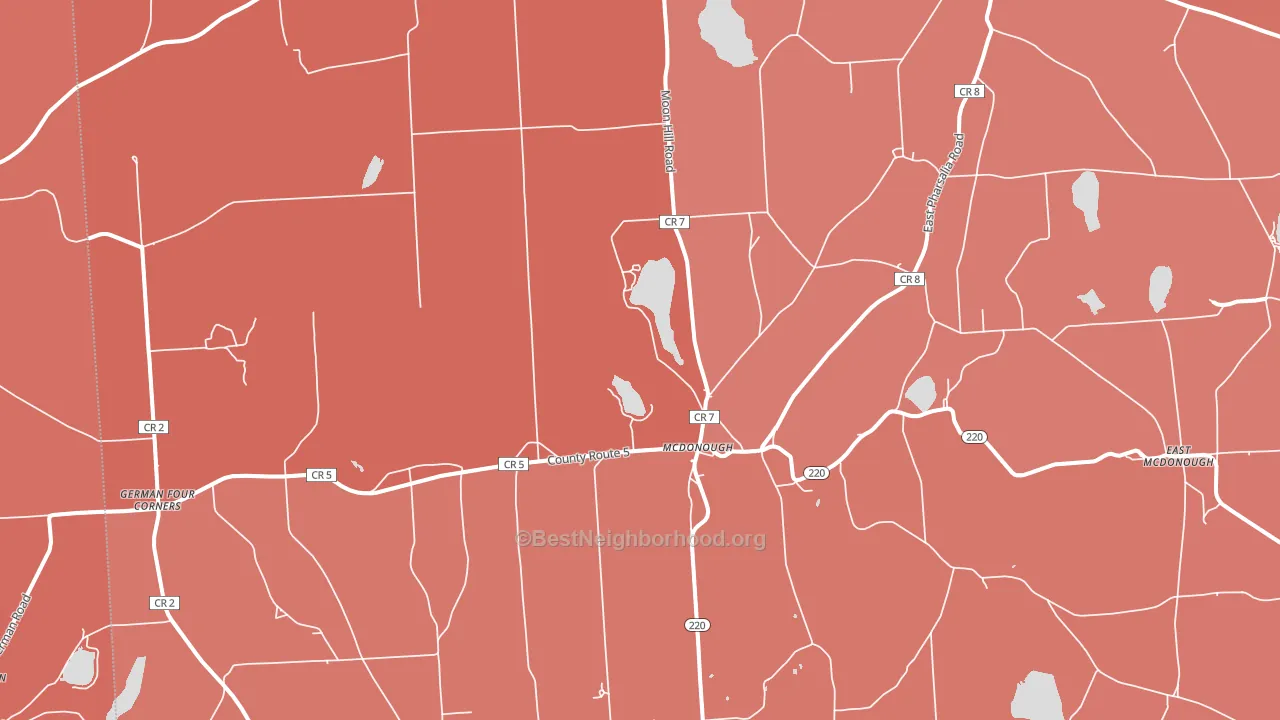 13801, NY block-group political-lean map