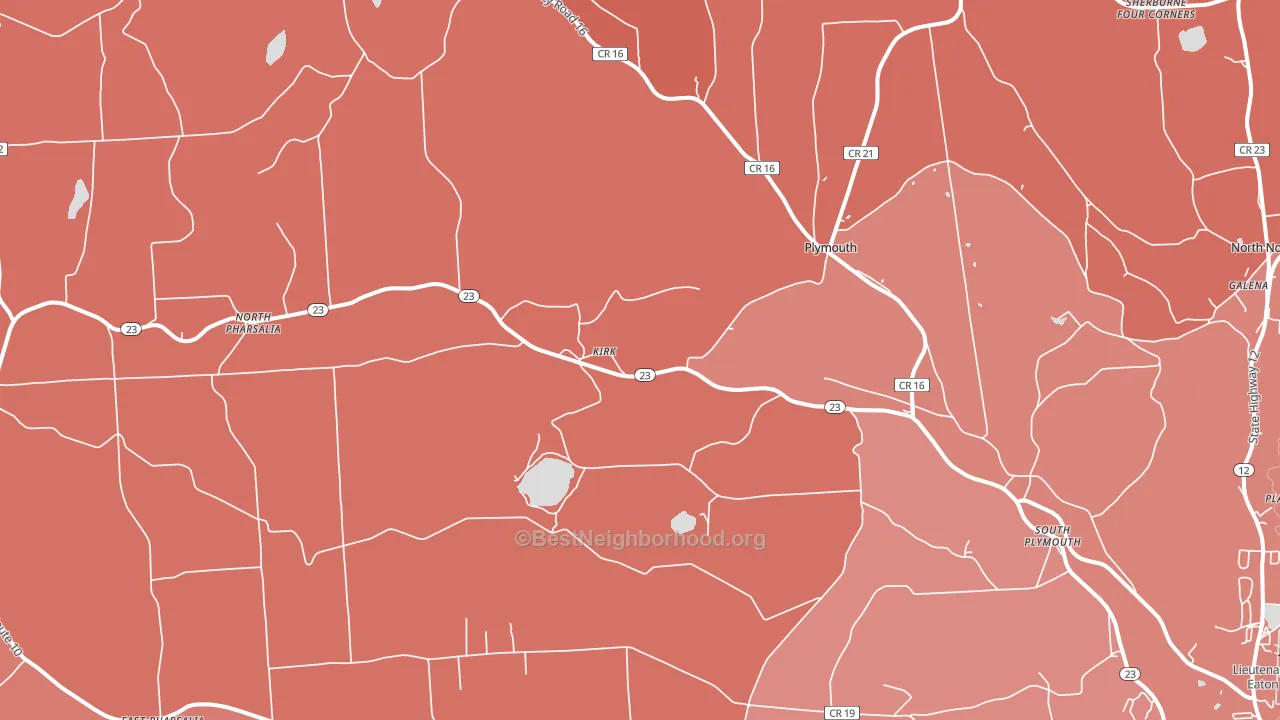 13844, NY block-group political-lean map